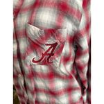 Concepts Sport  Red White Plaid Alabama Crimson Tide 'A' Logo Flannel Shirt Large Photo 1