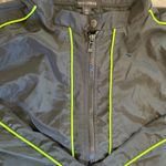 QED London Black Wind Breaker Jacket with Neon Green Piping Sz M Size M Photo 2