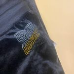 BCBGMAXAZRIA ποΈ Black Embellished Velour Track Suit Pants Size M Photo 3