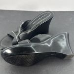 Tommy Hilfiger  Kerry Black Open Toe Platform Wedge Criss Cross Sandals Sz 7M Photo 6