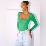Princess Polly | ‘Crosby’ Long Sleeve Green Bodysuit Photo 3