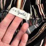 Live to be spoiled  black yellow red striped casual flare leg pants 90s costume Photo 2