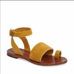 Free People Mustard yellow flat Torrance Suede Sandals Photo 2