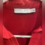 Lush Clothing Lush Red Linen/Cotton Blend Short Sleeve Dress Photo 2