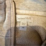 Garnet Hill Cropped Quarter Zip Pullover Sweatshirt Women’s Size XS Light Gray Photo 3