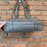 Vera Bradley Quilted Tote Bag Purse Diamond Stitch Canvas Floral Lined Gray Photo 2