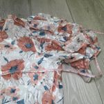 Rebecca Taylor  silk mini floral bridal ruffle cinched‎ dress balloon sleeve 12 Photo 4