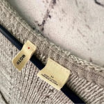 Moth Anthropologie Mixed Media Sweater Blouse Gray and White Size‎ Medium Photo 4