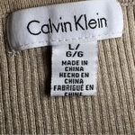 Calvin Klein  Womens Beige Pullover Ribbed Long Sleeve lettuce hem Sweater|Sz:L Photo 11