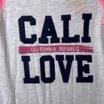 Reflex Cali Love Shirt Womens Medium California Republic Graphic Raglan Tee White Photo 10