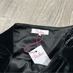 Parker Black Velvet Ruffle Rhinestone Trim Mini Skirts NWT Photo 2