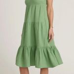 Marine layer  Jude Flutter Sleeve Dress In Jade Sheen Photo 1