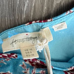 Forever That Girl Anthropologie Shirt Womens 6 One Shoulder Blue Floral Photo 1