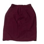 ASOS Women's Burgundy Pencil Skirt Size 4 Knee Length Back Slit Business Casual Photo 4