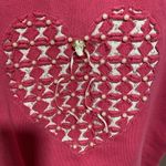 Hanes pink crewneck with decorative heart size large Photo 1