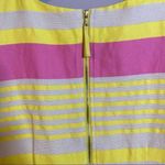 Loft  Pink and yellow striped Shift Dress Size 8 Photo 5