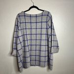 Cynthia Rowley Boxy Sweater Top Plus Size 2X Gray Blue 3/4 Sleeve Knit NEW Photo 5