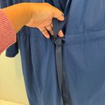 Lafayette 148 Royal Blue Cotton Blend Robe mini Dress w/ Elastic Waist sz M Size M Photo 4