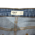 OAT New York High Rise Wide Leg Cropped Jeans Frayed Hem Size 29 Photo 2