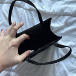 Vintage 90s Y2K Black Mini Purse Handbag Floral Roses Bow Shoulder Strap Photo 10