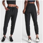 Athleta  Womens Lounge Athleisure Cotton Blend Farallon Jogger Pants Black MP Photo 1