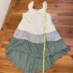 White Birch High Low Babydoll Dress Flutter Sleeveless Cotton Pockets Boho 1X Photo 5