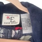 Ease Sport Vintage 90s Women's Size 8 Blue Floral Linen Blend Dress & Cardigan Red Photo 4