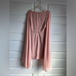 Mac Duggal Ieena for  Blush Pink 55358 Dramatic Flowy Sleeve‎ V-Neck Dress- NWT Photo 5