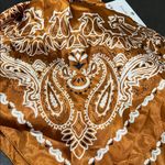 Haute Hippie  | Burnt Orange Paisley Scarf Photo 4