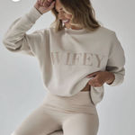 Six Stories Boutique Wifey Sweat Set Tan Photo 0
