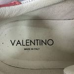 Valentino by Mario Maya Logo Leather Slip On Pink White Women's Size 8.5 Photo 6