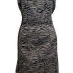 Lafayette 148 Sz 12 Dress Sheath Pencil Animal Print Sleeveless Career Work Tan Photo 0