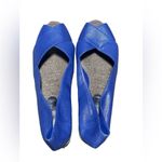 Ralph Lauren Lined Upper Metallic Blue Wedge Size 10 EU Photo 7