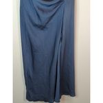ASTR  the‎ LABEL Halter Neck Satin Ruched Waist Maxi Dress Steel Blue SMALL NWT Photo 4