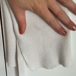 ZARA white long sleeve tie off the shoulder crop sweater Photo 4