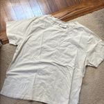 Rhythm. Large classic Cream Short Sleeve Tee with Crew Neck Yellow Photo 2