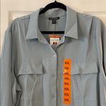 Hilary Radley   Sky Blue Casual Button Down Shirt size XXL brand new length 32” Photo 1
