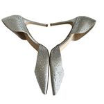 Jewel by Badgley Mischka Grace 2 Piece Silver Shimmery Gemstone Stiletto Heels Size 11 Photo 2