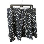 Loft Skirt Womens XXL Navy White Polka Dot Ruffle Aline Career Brunch Tea Photo 0