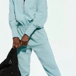 Free People  Movement Training Day Jumpsuit Eucalyptus Light Green‎ size small Photo 0