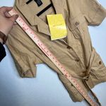 Dialogue  Women's Beige Linen Blend Belted Button Down Shirt Jacket Size M Photo 6