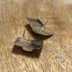 Sterling Silver Navajo 925  Vintage Cabochon Green Malachite Post Earrings Photo 7