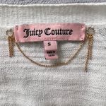 Juicy Couture Juicy‎ Couture Cardigan Top Button Down Knit 3/4 Sleeve White Small Y2K Style Photo 3