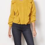 dRA Los Angeles Yellow Ruffle Chic Sweater Photo 2