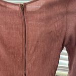 Sage Pink bell sleeve Lace-Up Top Photo 3