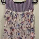 Anthropologie FIGUEROA AND FLOWER Floral Sheer Sleeveless Blouse Photo 0