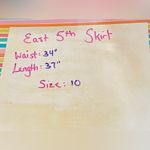 East 5th Striped Multicolor Skirt, Linen blend, EUC Photo 5