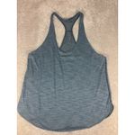 Lululemon tank Top Womens 12 Singlet Heather Teal Scallop Racerback Run Photo 2