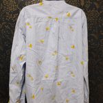 Joules Lucie Blue Flower Striped Button Down Shirt Size 12 Photo 1