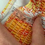 Orange floral ribbed bikini set Size L Photo 3